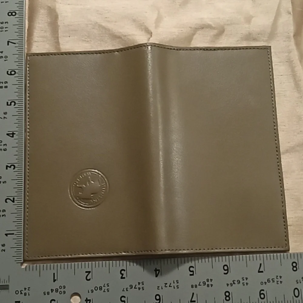 Dunhill Olive Green Leather Wallet Check Book NWOT